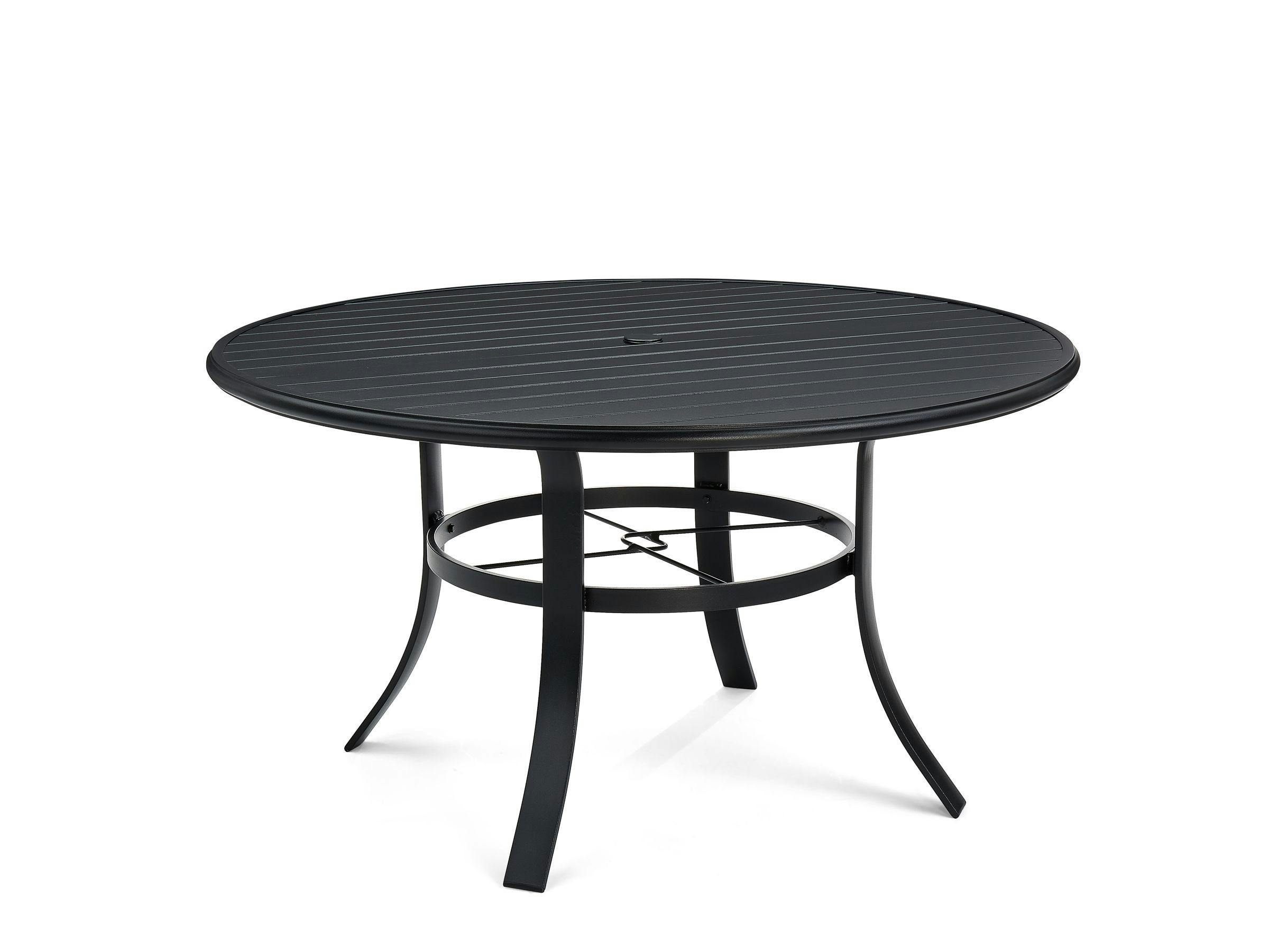 Slat Top 54" Round Dining Table