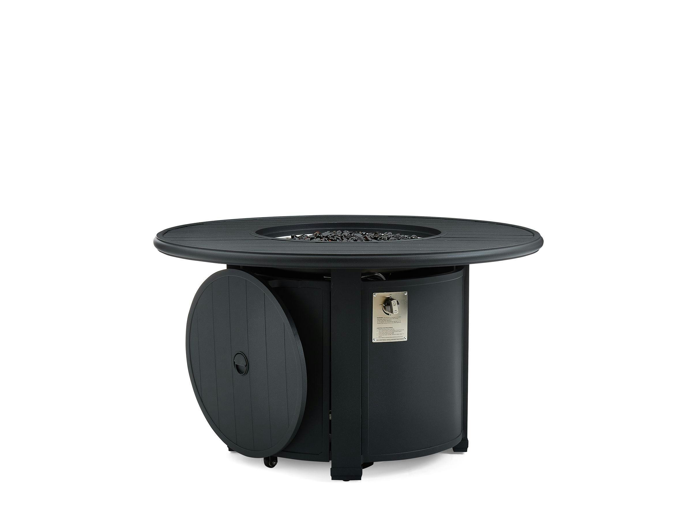 Slat Top 44" Round Fire Table